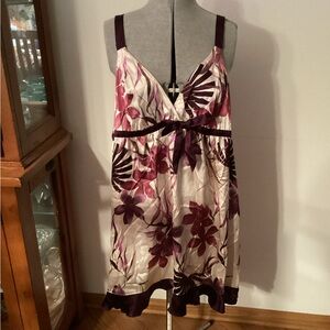 Floral Satin Nightgown Gillian & Omalley XXL